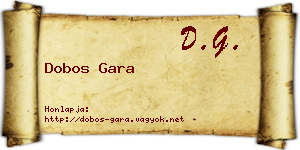 Dobos Gara névjegykártya